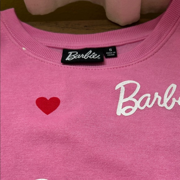 Barbie Other - Barbie Pink Sweatshirt with Heart Detail